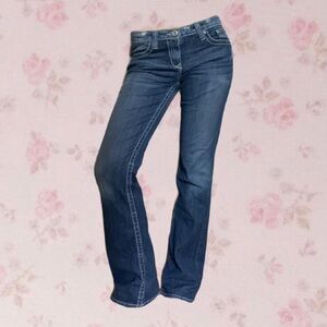 Y2K McBling Low Rise Flare Jeans